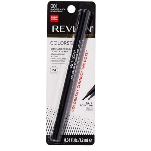 5/$25  NWT Revlon Colorstay Dramatic Wear Liquid Eye Pen 001 Blackest Black - Picture 1 of 6